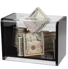 Clear Countertop Tip Box - 7-3/4W x 5-5/8H x 4-1/4D