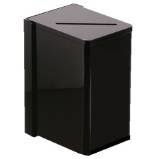 Black Wall Mount Tip Box - 4-1/4W x 7-3/4H x 6D with mounting bracket