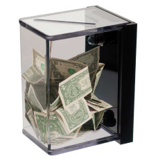 Clear Polycarbonate Wall Mount Tip Box - 4-1/4W x 7-3/4H x 6D