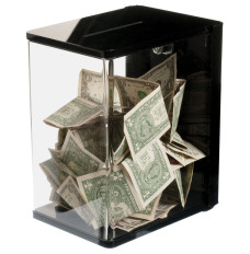 Clear Wall Mount Tip Box - 6W x 10H x 8D with mounting bracket