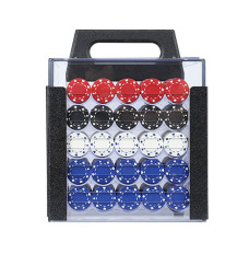 Casino Chip Carrier - Bottom and Top Portion shown with chips - Holds 43mm Chips