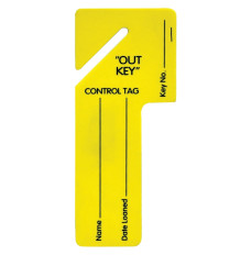 "Out Key" Control Tags for Key Cabinets, Pack of 25
