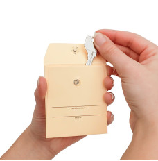  3W x 3-1/2H Custom Key Envelope Shown In use