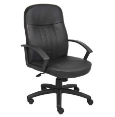 Budget Executive Leather Desk Chair with arm rests