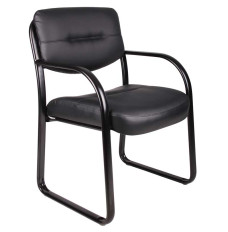 Leather Guest Chair with arms 