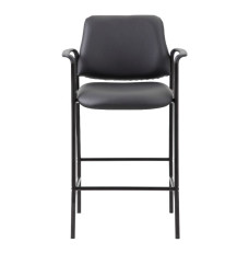 Leatherette, Vinyl-Back Stool w/ Slender Steel Legs 