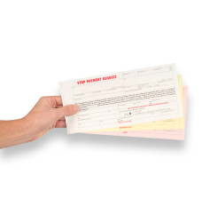Stop Payment Request | 3-Part Carbonless Form