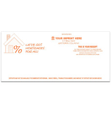 1-Color Mortgage Teller Receipts - 6W x 2-3/4H