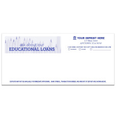1-Color Education Teller Receipts - 6W x 2-3/4H