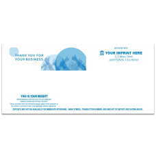 1-Color Thanks Teller Receipts - 6W x 2-3/4H, money envelope, banking supplies  