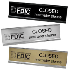 Desk Frame - Next Teller w/ FDIC Logo - 10W x 2H 
