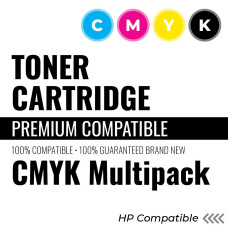 HP CF410X Multi Pack Compatible Toner Color: 4 Color CMYK, Standard Yield