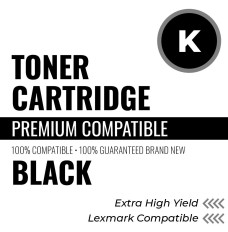 Lexmark X651 Compatible Toner Color: Black, High Yield: 25000 