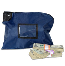 Imprinted - 15W x 11H Laminated Nylon Locking Bags w/ Numbering Available