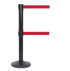 QueuePro 250 Retractable Dual Belt Posts red