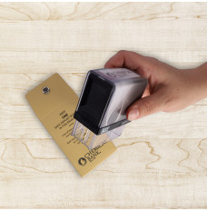 Vault key envelope imprinter stamp