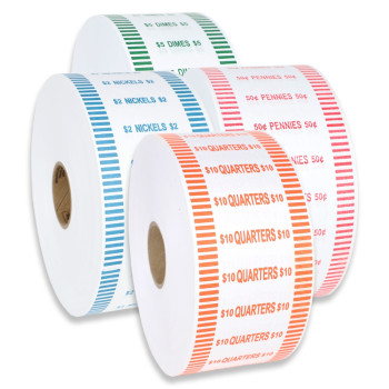 Automatic Flat Coin Wrapper Rolls - 1000 ft - Case of 8