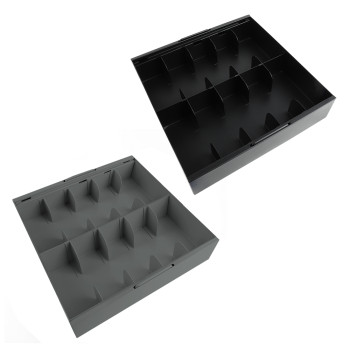 Fenco Metal 10-Compartment Currency Tray - 15W x 3-1/2H x 15D