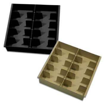 Fenco Plastic Money Trays - 10 Compartments - 14-3/4W x 3-1/4H x 14-13/16D