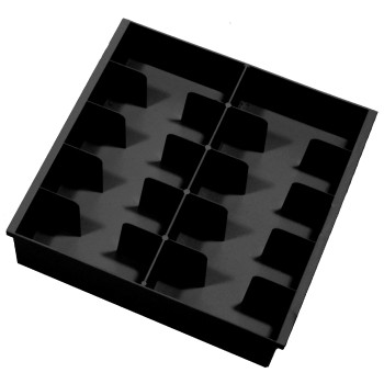 Fenco Black Plastic Money Tray - 10 Compartments