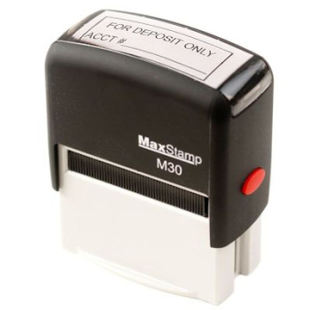 "FOR DEPOSIT ONLY" Self-Inking Stamp, 1-7/8W x 3/4H