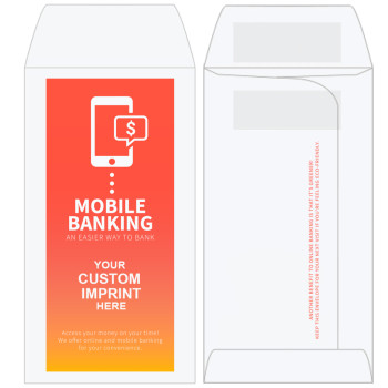 2 Color Pre-Designed Drive Up Envelope - Mobile Banking 3