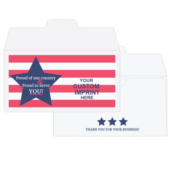 2 Color Pre-Designed Drive Up Envelope - American Flag