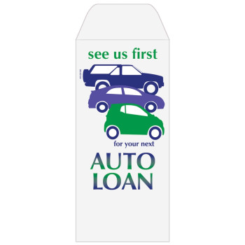 Auto Loan - See Us First - Drive Up Envelopes (500/Box)