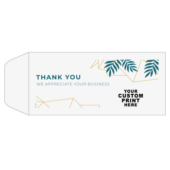 Thank You Leaves - Add a 1-Color Logo Drive Up Envelopes (500/Box)