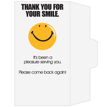 Thank You - Smiley Face - Add a 1-Color Logo - Drive Up Envelopes (500/Box)