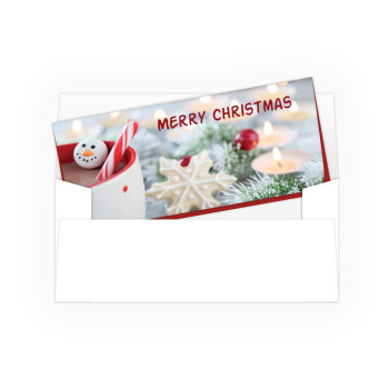 Holiday Currency Envelopes - Merry Christmas - Hot Cocoa - 250 inners/250 outers