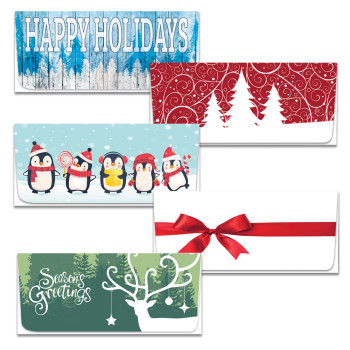 Rustic Holiday Currency Gift Envelope - Variety Pack - 250 inners/250 outers