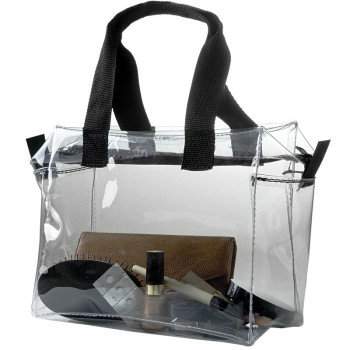 Custom Clear Vinyl Briefcase Style Bag - 10W x 8H x 5D - Made-to-Order