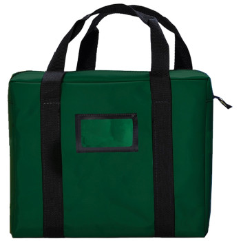 Forest Green Handled Briefcase Bag - 18W x 14H x 4D - Ready to Ship
