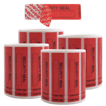 Non-Residue VOID Seal, 250 Labels/Roll, 4 Rolls/case