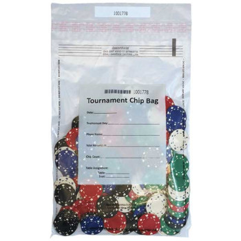 Tamper Evident Tournament Chip Bags - 10W x 14H - Case of 500