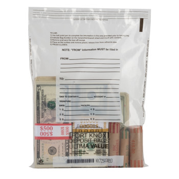 Ultima Value® Clear Deposit Bag - 9W x 12H - Case of 1000
