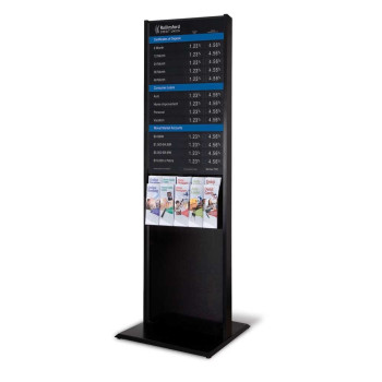 Contemporary Floor Display with 22W x 36H Rate Display