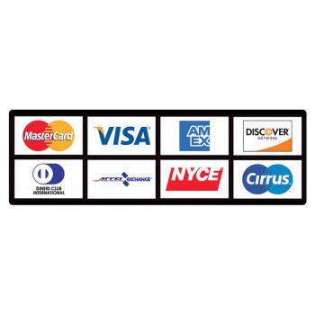 ATM Card Acceptance Sign, 8 Logo-Horizontal, 15-1/4Wx4-3/4H