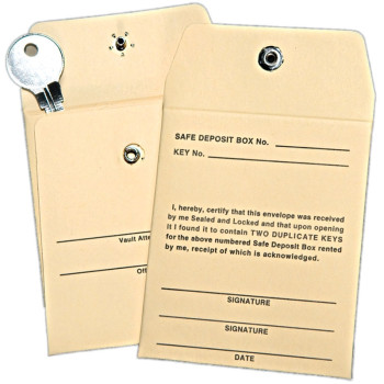Custom Key Envelopes 3W x 3-1/2H | Permanent Lock Style - Made to Order