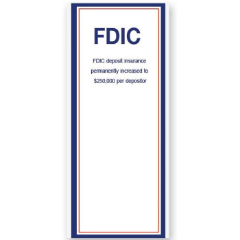 FDIC Customized Brochure  4 Panel Folded - Pack of 100