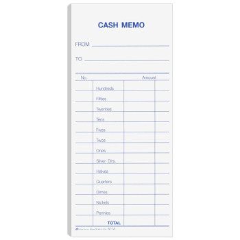 Cash Memo - Blue Ink