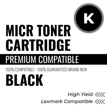 Lexmark T650M Compatible MICR Toner  Color: Black, High Yield: 25000