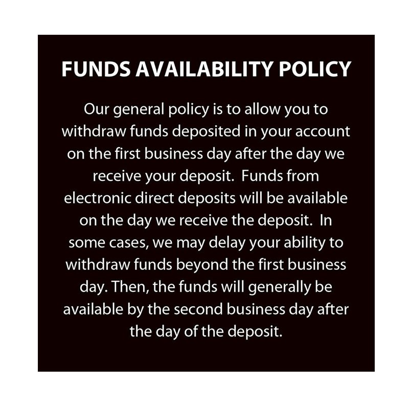 Fee Notice Sign
