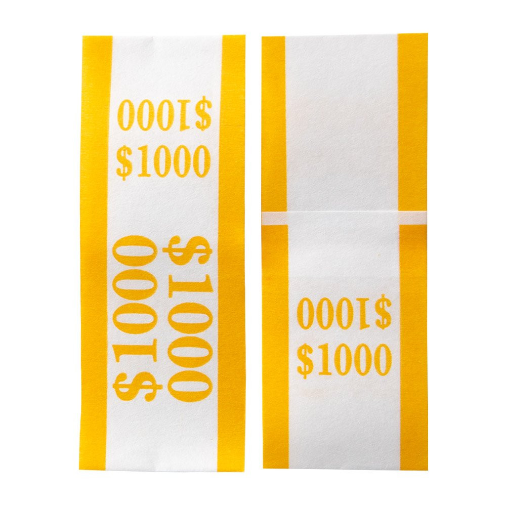 Pre-Sealed Bill Straps Shown in Yellow