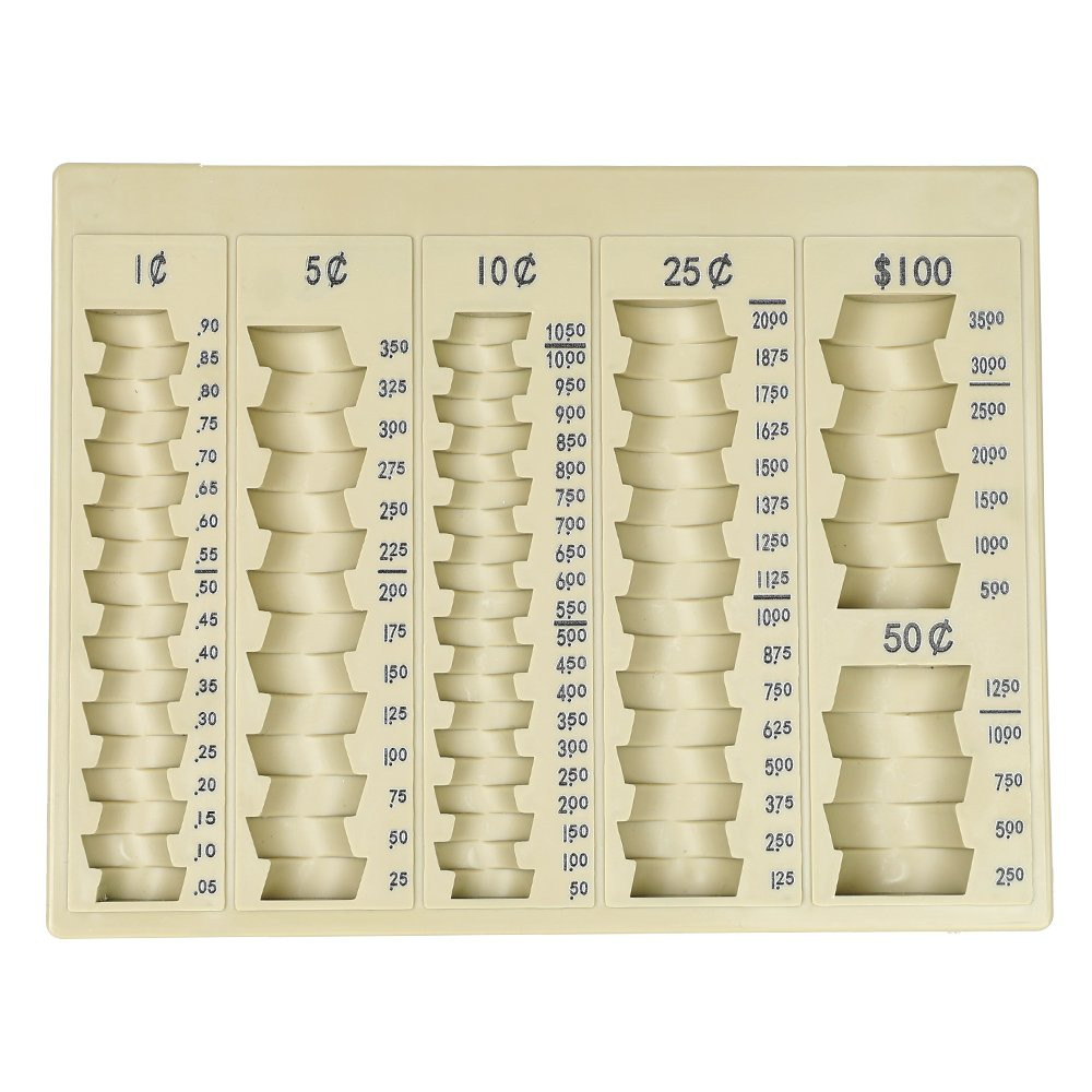 self-counting loose coin tray- gray no coins