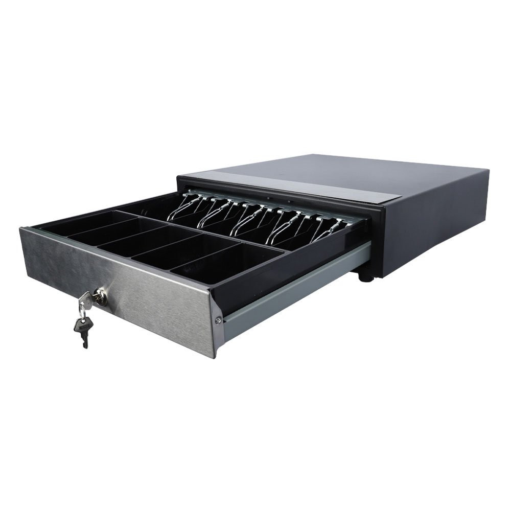 Side view of 5 coin/5 bill slots in STEELMASTER Manual Cash Drawer