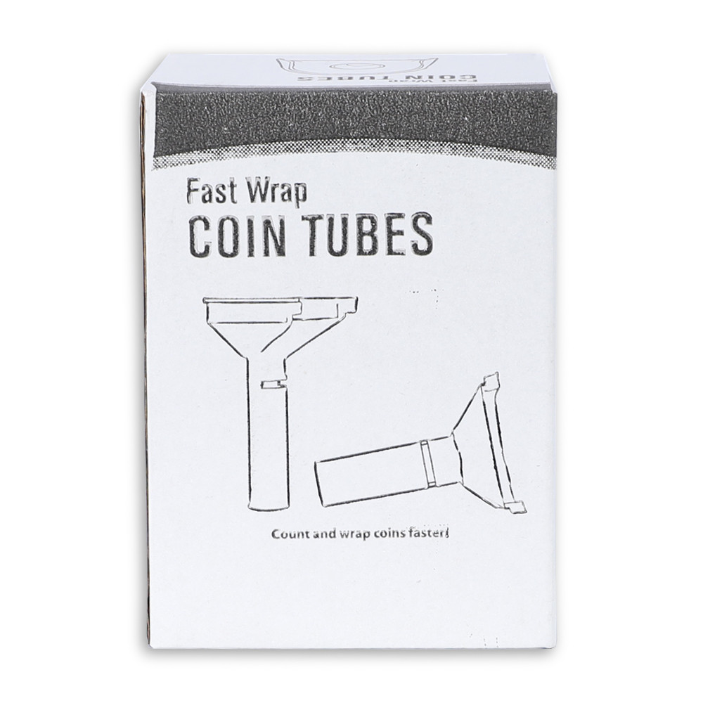 Color Coded Coin Sorting Tube Set - 4 Funnel Style Tubes 