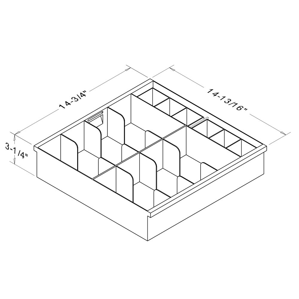 Fenco Plastic Money Trays - Dimension Diagram 
