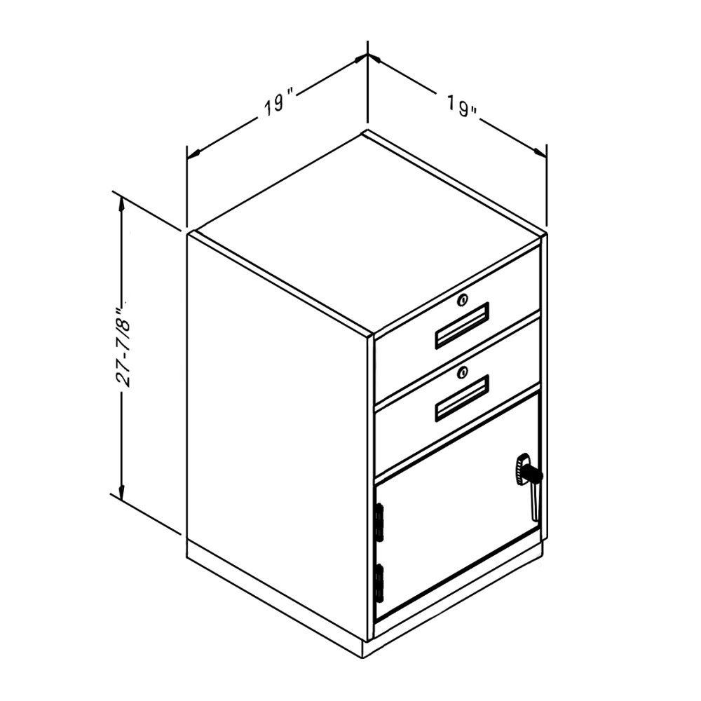 Fenco Silverline Lowboy Pedestal-Dimensions